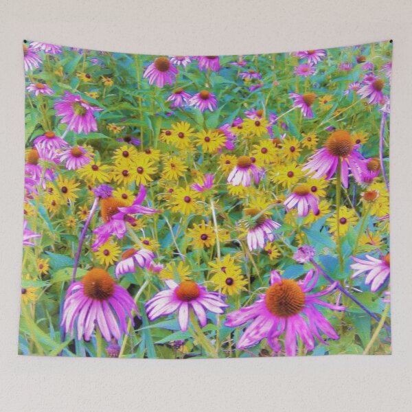 Item preview, Garden Medley of Yellow, Pink and Purple Flowers designed and sold by myrubiogarden.