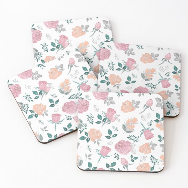 Item preview, Watercolour Roses Pink and Peach designed and sold by Kova  Rose.