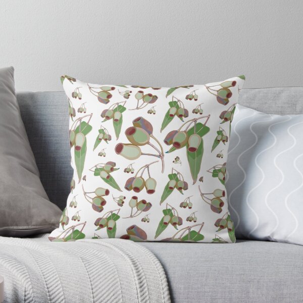 Australian Gumnut Pattern Throw Pillow