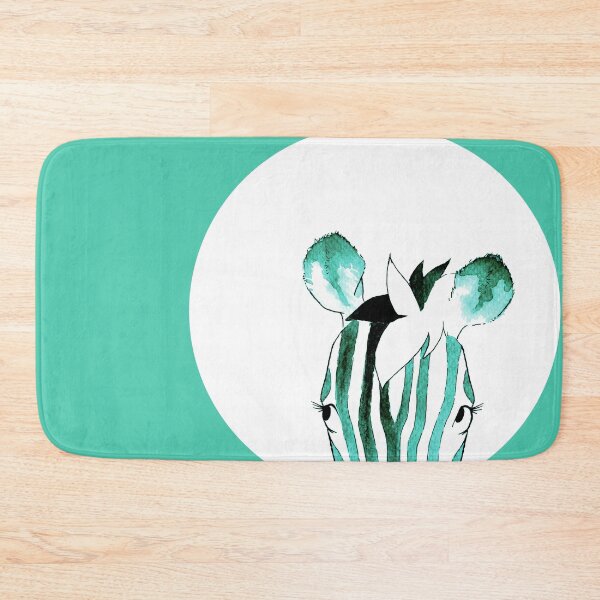 Item preview, Teal Watercolour Zebra designed and sold by Blank Expectations.