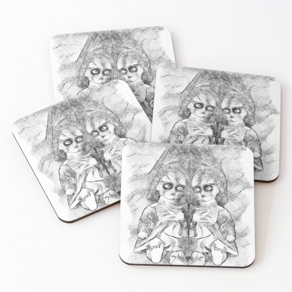 Item preview, Scary dolls in black and white designed and sold by JuliaWatkins.