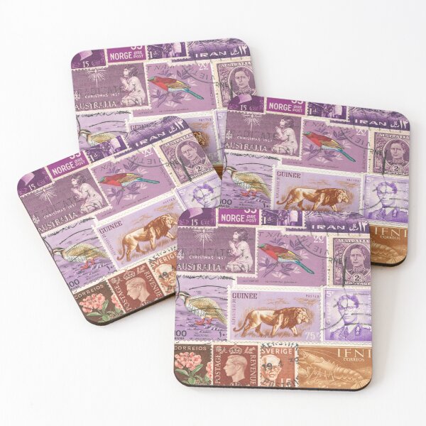 Item preview, Purple Pride, Postage Stamp Collage designed and sold by tanglecrafts.