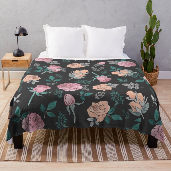 Item preview, Watercolour Roses Dark Background designed and sold by Kova  Rose.