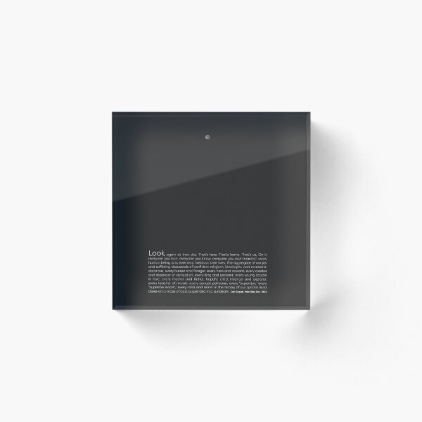 Pale Blue Dot Acrylic Block