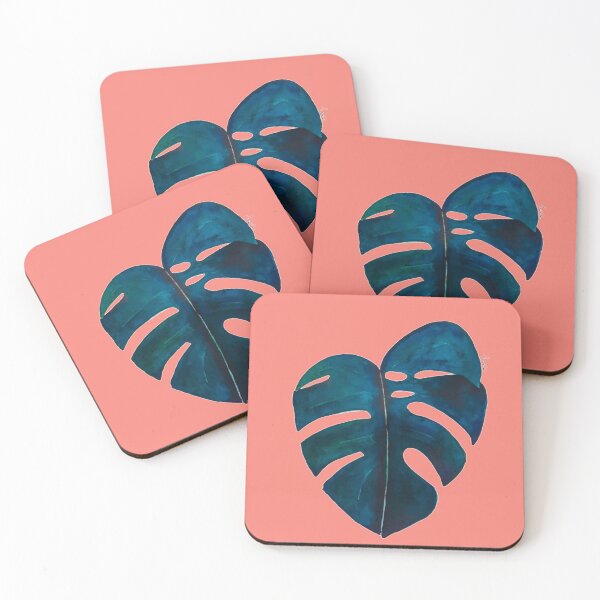 Item preview, Monstera leaf (Coral) designed and sold by Artbylees.