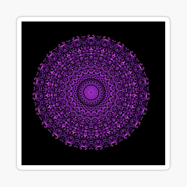 Purple Healing Mandala 7001 Sticker