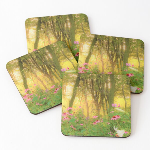 Item preview, Golden Sunrise with Pink Coneflowers in My Rubio Garden designed and sold by myrubiogarden.