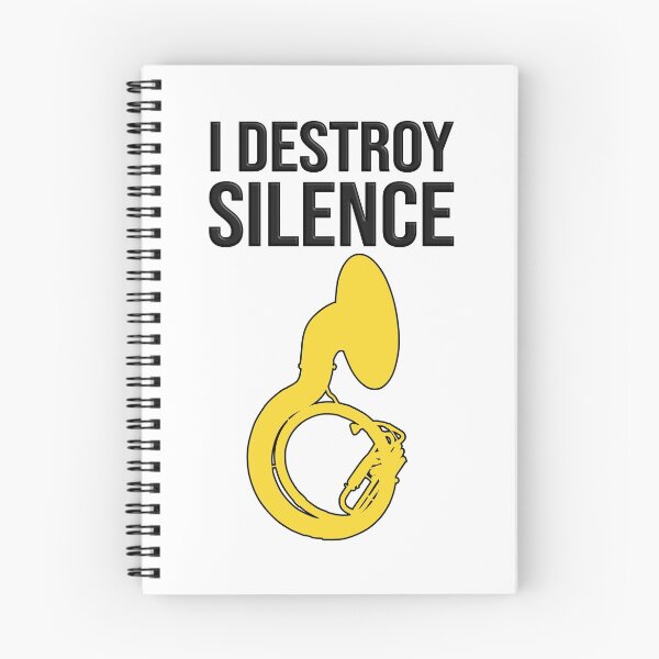 Aperçu de l'œuvre Soubassophone - I DESTROY SILENCE - Cadeau Soubassophone amusant, fanfare, fanfare créée et vendue par HEJAshirts.