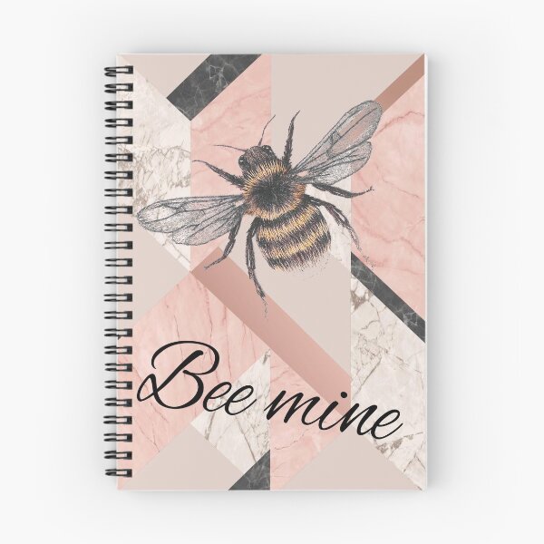 Item preview, bumble bee typography geometric marbled bee mine  designed and sold by Born-to-design.