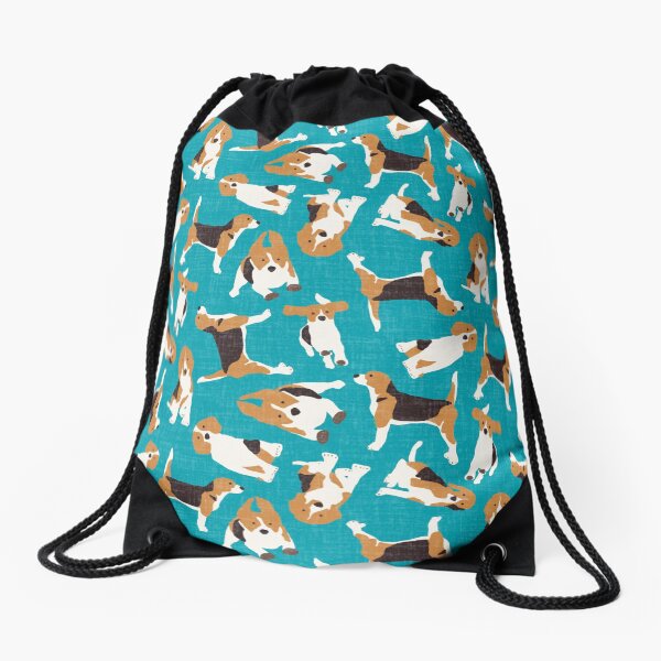 "beagle scatter blue" Drawstring Bag for Sale by scrummy Redbubble