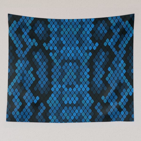 Item preview, Azure Snake Skin designed and sold by HomeLivingCo.