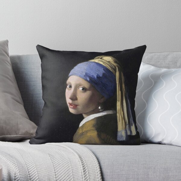 The Girl With A Pearl Earring Johannes Vermeer Throw Pillow