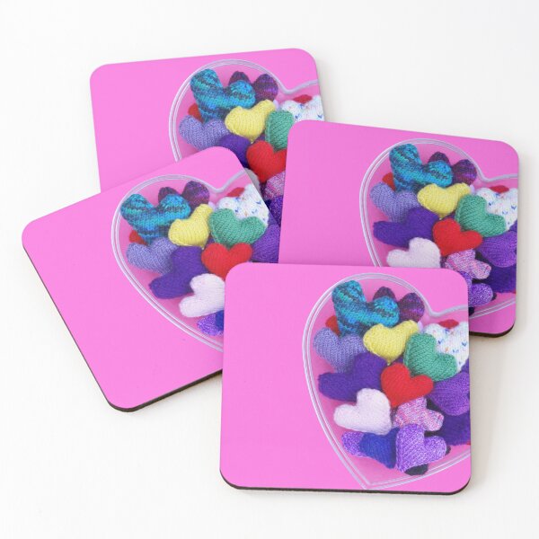 Item preview, Knitted Hearts In Heart Shaped Bowl designed and sold by Fleurtje Eliza.