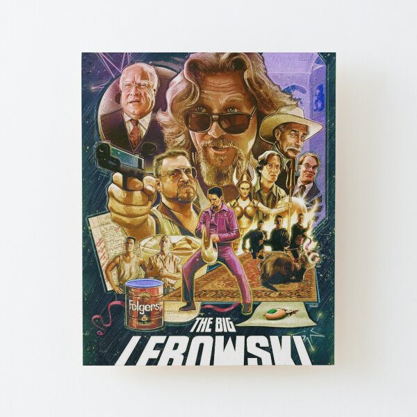 Big Lebowski Art Wood Mounted Print