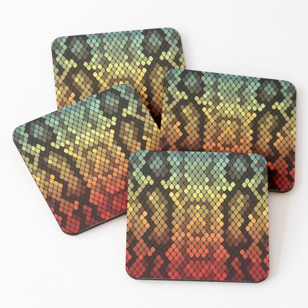 Item preview, Blue Gold Red Snake Skin designed and sold by HomeLivingCo.
