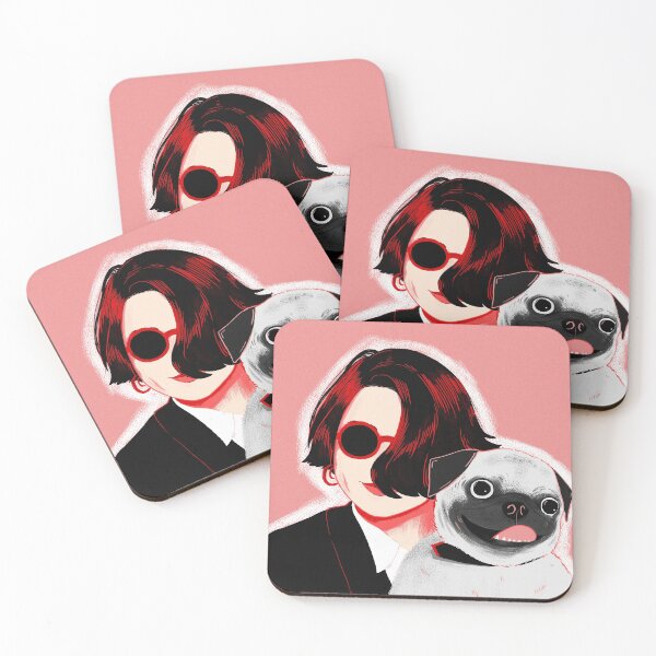 Item preview, Donna Tartt and her pug designed and sold by gabrielle almeida.