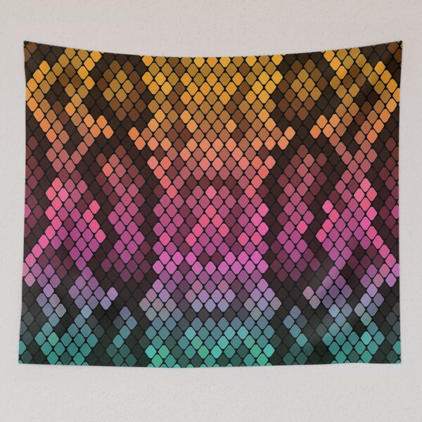 Item preview, Gold Pink Blue Snake Skin designed and sold by HomeLivingCo.
