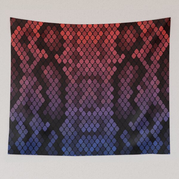 Item preview, Red Blue Snake Skin designed and sold by HomeLivingCo.