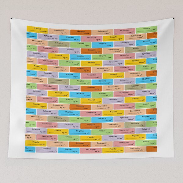 Item preview, Gift for Anaesthetist / Anesthetist / Anesthesiologist Drug Label Pattern designed and sold by VersiMerch.