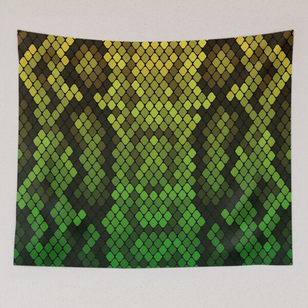 Item preview, Yellow Green Snake Skin designed and sold by HomeLivingCo.
