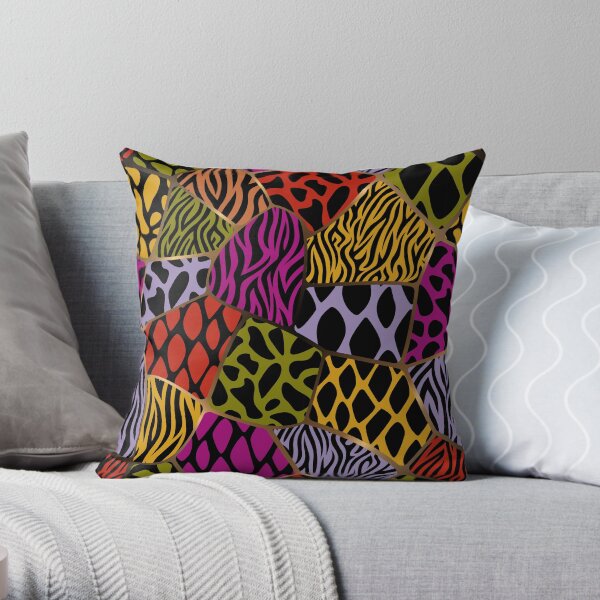 Animal Patterns – Freeform Style Throw Pillow