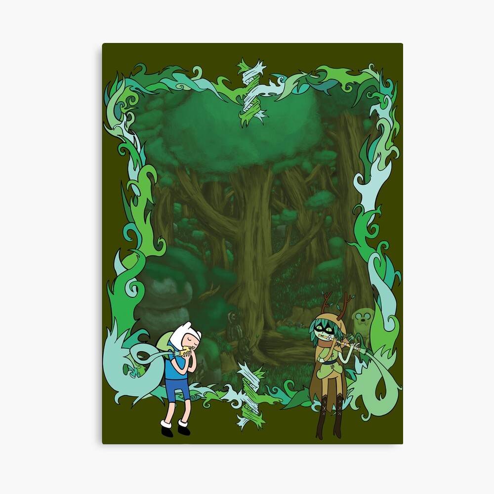 Adventure Time Flute Spell With Finn And Huntress Wizard Photographic Print By Demboystees Redbubble