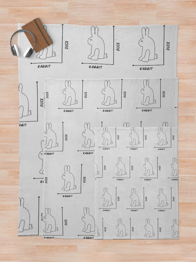Thumbnail 5 of 6, Throw Blanket, Duck/Rabbit Graph designed and sold by Bethcentral Designs.