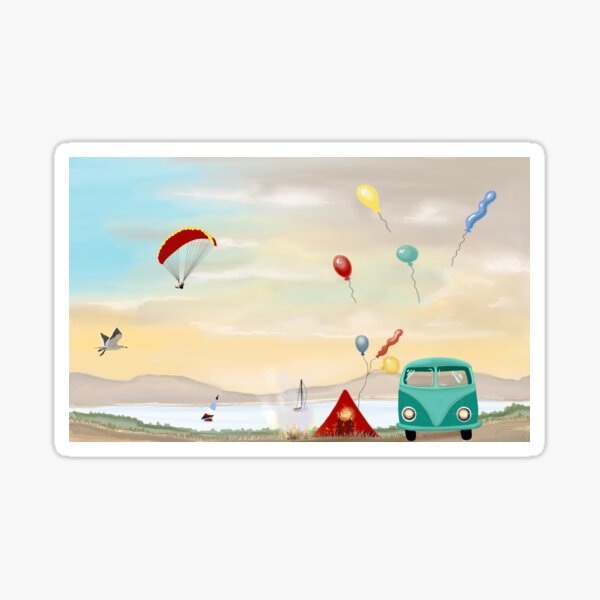 Camping fun! Sticker