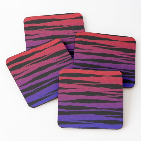 Item preview, Red Blue Tiger Skin designed and sold by HomeLivingCo.