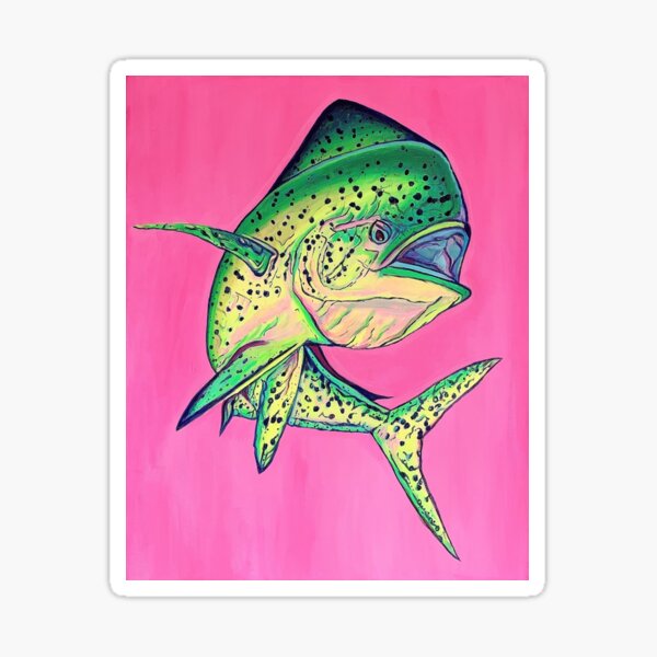 Vista previa del artículo con la obra «Picante Mahi Mahi», diseñado y vendido por AriaMarliART.