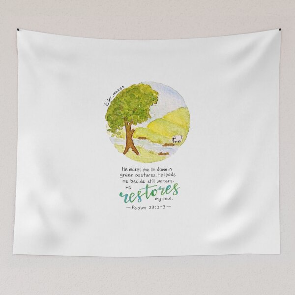 Item preview, Watercolour Psalm 23 Scene designed and sold by jermakes.