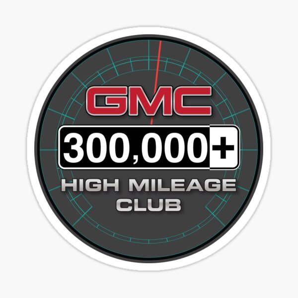 GMC High Mileage Club - 300,000+ Miles Sticker