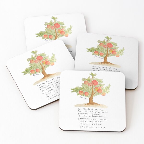 Item preview, Watercolour Apple Tree with Galatians 5 Bible Verse on Fruit of the Spirit  designed and sold by jermakes.