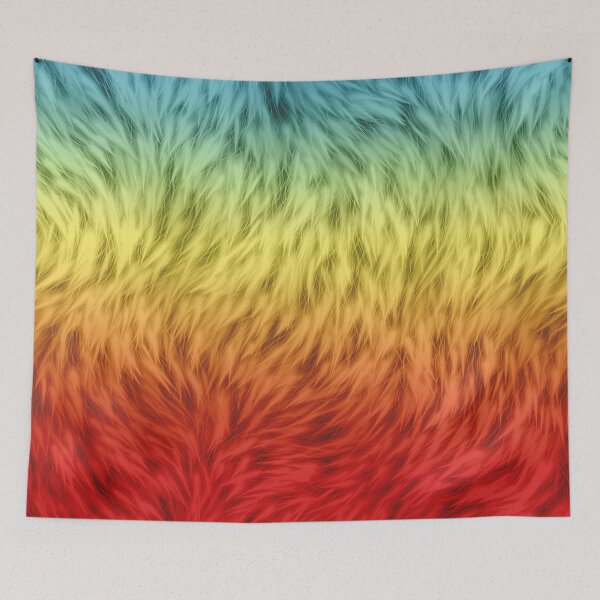 Item preview, Blue Gold Red Wolf Fur designed and sold by HomeLivingCo.