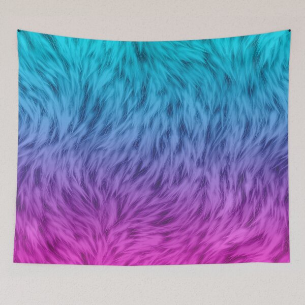 Item preview, Blue Pink Wolf Fur designed and sold by HomeLivingCo.