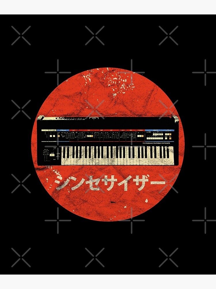 "Japanese Analog Synth Synthesizer Attack Vintage design" Poster for