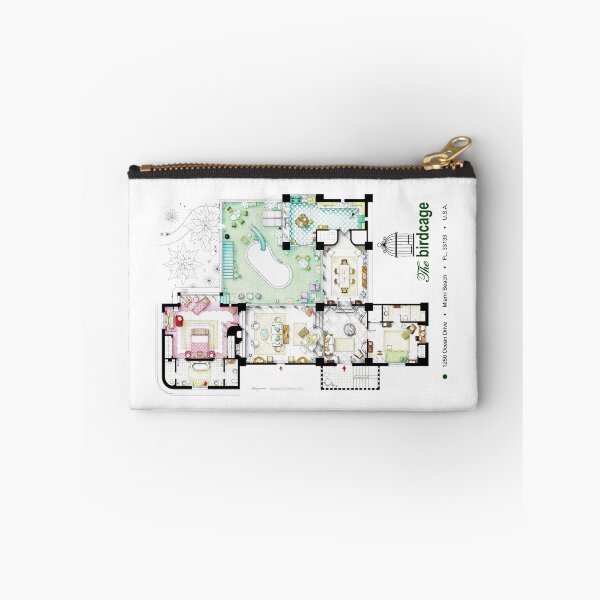 Item preview, Floorplan of the apartment from THE BRDCAGE (1996) designed and sold by TV Floorplans & More.