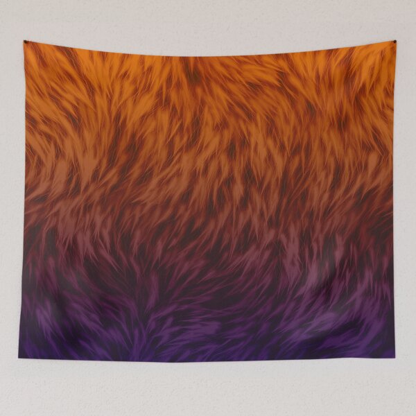 Item preview, Orange Blue Wolf Fur designed and sold by HomeLivingCo.