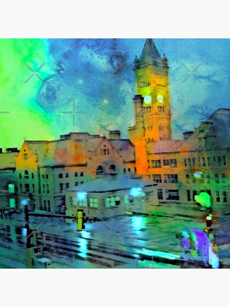 Clock Tower in Rain by KarleighBon