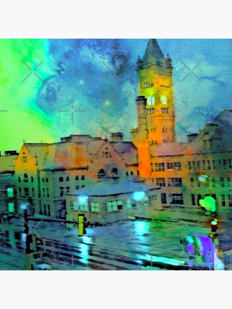 Clock Tower in Rain by KarleighBon