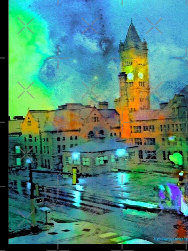 Clock Tower in Rain by KarleighBon