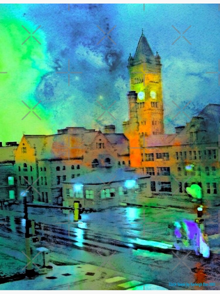 Clock Tower in Rain by KarleighBon