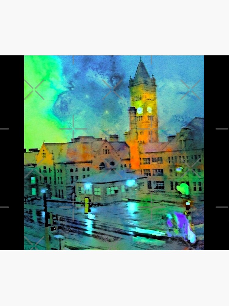 Clock Tower in Rain by KarleighBon