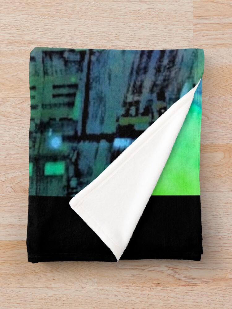 Alternate view of Clock Tower in Rain Throw Blanket
