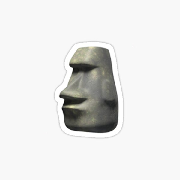 Stoneface Sticker - Moai Golem Emoji,Moai Emoji - Free Emoji PNG