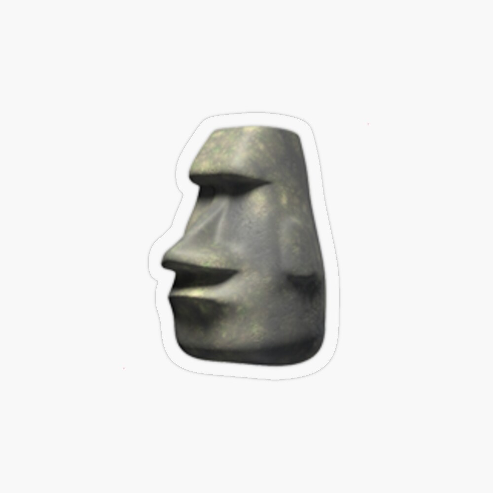 Moai emoji Sticker for Sale by SeyMeme