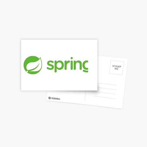 spring java logo postcard by aaron84 redbubble spring java logo postcard by aaron84 redbubble