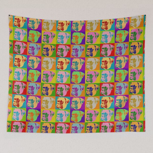 Item preview, Boxer Dog Pop Art Retro 90s 80s 70s 60s Bright Colors Unique Love Boxer Dogs Gift idea designed and sold by joannejgg.