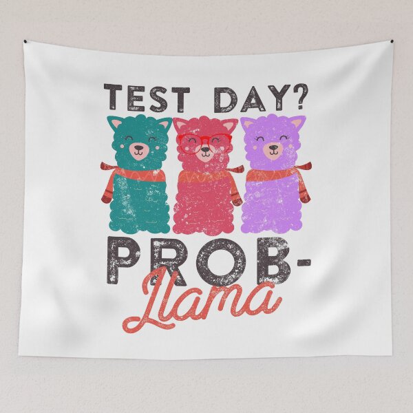 Item preview, Mens Test Day No Prob llama Testing Teacher Educator designed and sold by findgreatshirts.