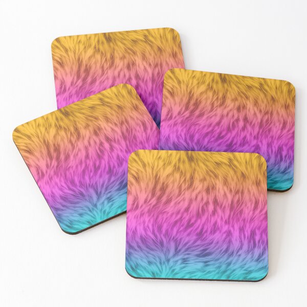 Item preview, Yellow Pink Blue Wolf Fur designed and sold by HomeLivingCo.
